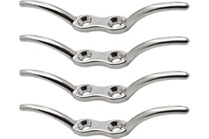Ashuxxn 4 Pièces Crochet à Taquet Taquets D'Amarrage Crochet de Corde de MâT Taquet d'amarrage Dock Acier Inoxydable Mât Crochet de Taquet de Cordage pour mât de Drapeau Bateaux Yacht Auvents Bâches