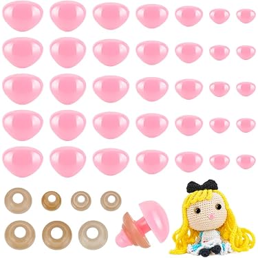 Nasi Di Sicurezza Per Orso Sassy Bears 20mm Neri &ndash; 10 Pezzi Per Bambole