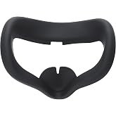 kwmobile Silicone Case for VR Glasses Compatible with VR Lenses Meta Quest 2 Face Mask Face Mask Case - RV Cover - Black