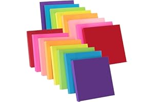 ZCZN Posits de Colores, Pack de 16 Bloc de Notas, 76 x 76 mm Notas Adhesivas, 100 Hojas por Bloc, Total de 1600PCS, 8 Colores