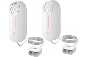 RISOON WiFi Water Leak Detector Alarm: Intelligent Water Sensor, 100 dB Low Water Level Sensor with Tuya APP Remote Monitoring, Wireless Tank Level Monitor for Basement, Kitchen, Bathroom (2PCS)