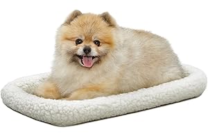 MidWest Homes for Pets Długie białe legowisko dla psa lub kota, 55,88 cm, wygodne legowisko dla psa, pasuje do skrzyni dla psa o długości 55,88 cm, łatwa konserwacja pranie w pralce i dr, biały, 40222