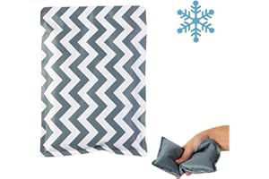 Uni que Lot de 2 Pains de Glace Souples Fin et Flexible Glacière Sac Isotherme Camping Voyage Douleurs Mal tête Nuque Genou Compresse Froide