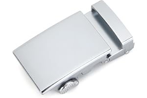 Nelbons Classic Ratchet Belt Buckle Automatic Slider Replacement Buckle,Fit 3.5cm Leather