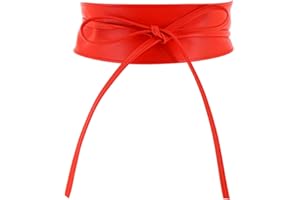 FASHIONGEN - Ceinture femme Obi en Véritable Cuir de Vachette Pleine Fleur, Ceinture pour robe, CASSIANE