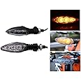 Speed-X Sleek Amber 3 LED Turn Signal Indicators Light Lamp for Bajaj Dominor, (Set of 4)
