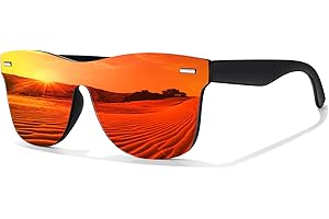 LINVO Gafas de Sol Polarizadas Hombre Mujer Moda Sombras Planas Pieza Conducir Pescar Protección UV