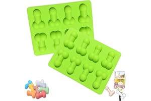 PTaizjjz 2 stampi in silicone divertenti per cubetti di ghiaccio, riutilizzabili in silicone per cubetti di ghiaccio, per torte al cioccolato, caramelle, cubetti di ghiaccio