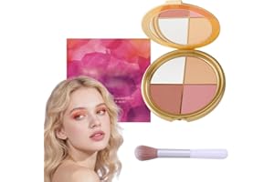VOKKRV Palette Illuminatrice Pour Les Yeux Et Les Joues, Highlighter Eye & Cheek Palette Makeup, Eyeshadow And Highlighter Makeup Palette, Palette Blush Et Fards à Joues, Enlumineurs Et Illuminateurs (1PC)