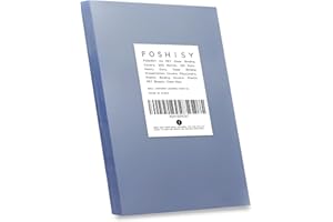 FOSHISY 100 Pack A4 Binding Covers,200 Micron,Ultra Clear Binding Presentation Covers,Heavy Duty,Transparent,Square Corners,Plastic PET Binding Cover Sheets for Office and School Supplies