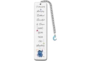 FCZIVA Bookmarks A to Z Initial Letter Inspirational 26 Alphabet Birthday Christmas Gifts Friend Son Daughter Motivational Keepsake Graduation Positive Personalised Women Men Valentine's Day Present (C)