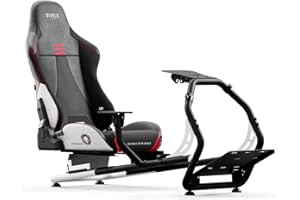 Diablo Sim Racing Simulator Cockpit X-Drive - Sedile Gaming Simulatore con Sedile e Schienale Regolabili - Cockpit Compatibile con Vari Volanti e Pedali - Supporto per Cavi, Piedini Antiscivolo