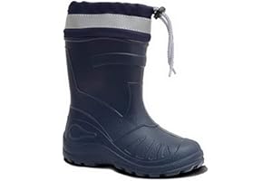 Kolma Ultra Light EVA Kids Girls Wellington Boots Rainy Snow Wellies Red Very Warm Liners