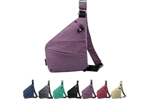 GDOKKNY Anti Theft Crossbody Bag for Women Personal Flex Travel Bag Anti-Theft Cross Body Bag Sling Chest Bag for Men （Black）