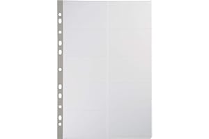 Viquel Lot de 10 Pochettes perforées pour carte de visite A4