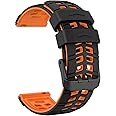 OVERSTEP Compatible with Garmin Vivoactive 4, Venu 2 Strap, 22mm Replacement Strap Soft Silicone for Forerunner 255/255 Music/Forerunner 265/Samsung Gear S3 Frontier/Galaxy Watch 3 46mm