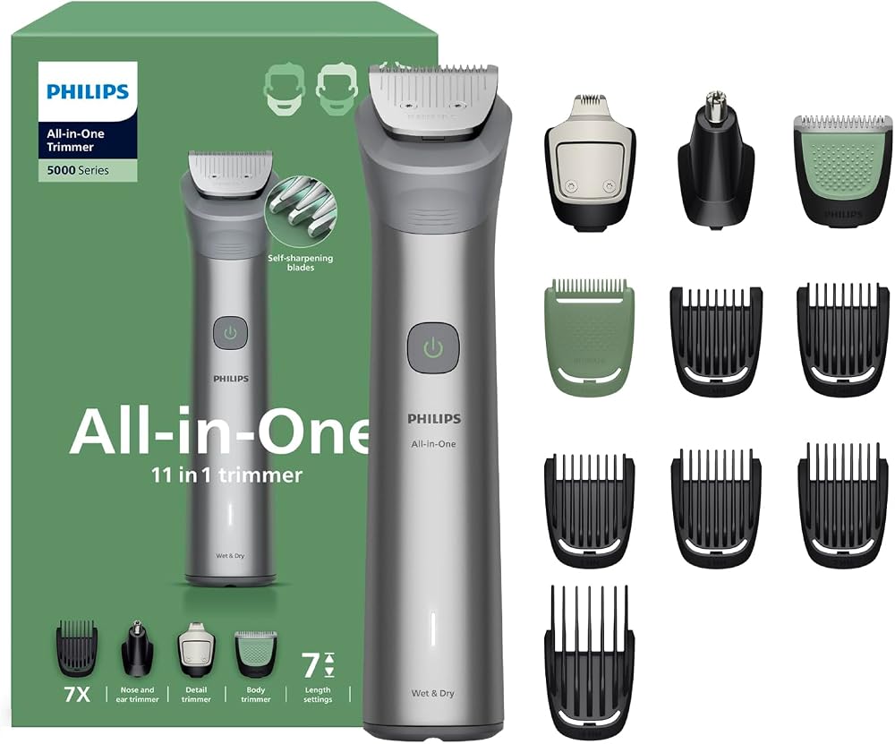 Philips 5000Serisi 11in1, Erkek Bakım Seti, Yüz/Saç/Vücut/Sakal Tıraş Makinesi, Islak&Kuru,MG5932/15