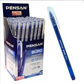 Pensan T&uuml;kenmez Kalem 10 Adet Mavi Renk 1.0 Mm B&uuml;ro Tipi Ballpoint B&uuml;ro T&uuml;kenmez Kalem 10 Ade Mavi