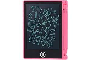 Oumij LCD Schreibtafel - 4,5 Zoll - Mini Ultradünn - Malen/Papierlos Notepad/Notizen - Handschrifttablett Zeichenbrett mit Stift- Austauschbarer Akku - Doodle Board,für Kinder/Familie (rot)