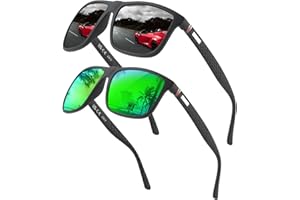 Perfectmiaoxuan Polarisierte Sonnenbrille Herren/Damen ; Vintage/Klassisch/Elegant Brillengestell; HD-Pilotobjektive; Golf/Fahren/Angeln/Reisebrille/Outdoor-Sportarten Mode Sonnenbrille