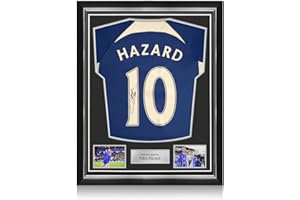 Exclusive Memorabilia Eden Hazard Signed Chelsea 2023-24 Football Shirt. Superior Frame