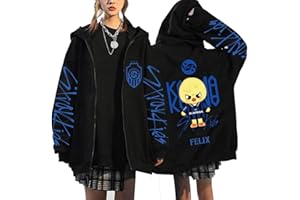 XYYYHTL Straykids Hoodie Women Hooded Sweatshirts Stray Kids ATE Casual E-Girl 90s Oversized Jacket Harajuku Streetwear Top BangChan Lee Know Changbin Hyunjin Han Felix Seungmin I.N