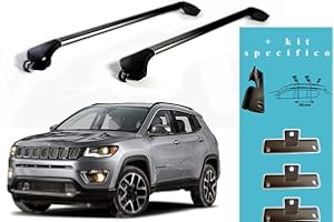 AUTOSHOP BARRE PORTATUTTO IN ALLUMINIO PER AUTO CON RELING CHIUSO DAL 2017 (NERO)