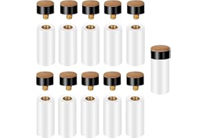 NUDFSY 10 Sets Pool Cue Tips, Cue Tips, White Pool Cue Stick Ferrules 12mm Cue Screw-On Replaceable Tips Billiard Accessories for Billiards/Pool Leisure Sports/Game Room