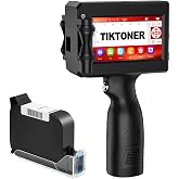 TIKTONER TIJ2510 Portable Handheld Printer with Quick-Dry Ink Cartridge, Printing Height 2~12.7mm Machine Coding Hand Inkjet