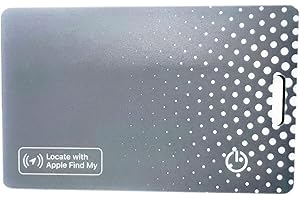 TIMU Airtag Card - Confezione da 1 scheda Bluetooth, ricaricabile, per portafoglio, sottile, 1,8 mm, impermeabile IP68, localizzatore di oggetti (grigio)