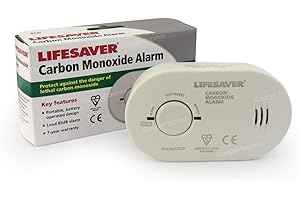 IXIUM Kidde 5COLSB Carbon Monoxide Alarm Detector Battery Operated Long Life Electrochemical Sensor with Test and Reset BSI and CE Certified (7 Year Guarantee)