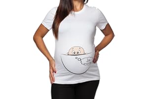 T-SHIRTERIA Tshirt Lunga da Donna Ideale per Il Premaman - STO ARRIVANDO - Maglietta Premaman Divertente - Regalo Futura Mamma - Idea Regalo per Futura Mamma
