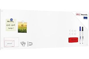 ALLboards Lavagna magnetica cancellabile SLIMboard senza cornice 90x30 cm + GRATIS