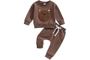 SAEEVIMA Kinderanzüge Zweiteilige Freizeitkleidung Pullover + Jogginghose keinkind Bekleidungset Streetwear aus Baumwolle Herbst Rund Ausschnitt