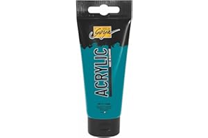 KREUL 84117 - Solo Goya Acrylic, 100 ml Tube in türkis, cremige vielseitig einsetzbare Acrylfarbe in Studienqualität, auf Wasserbasis, schnell und matt trocknend, gut deckend, wasserfest