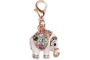 Jewelleryjoy Clip On Elephant Bead for European Bracelet Charm Pendants In organza Gift Bag