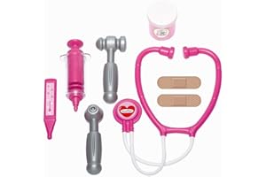 Jouets Ecoiffier – 2875 - La valisette médecin rose avec tous les accessoires du docteur - Nursery – Jeu d'imitation – Dès 18 mois – Fabriquée en France