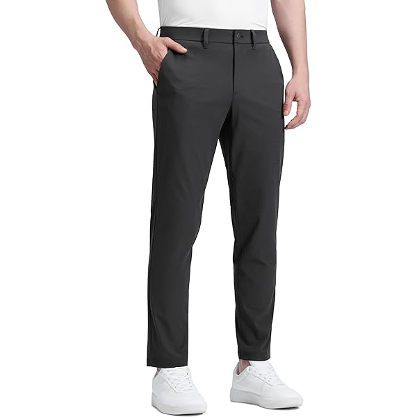 CRZ YOGA Heren All Day Comfy Golfbroek - 32 Snel Drogende Lichtgewicht Werk Casual Broek Met Zakken zwart 36W