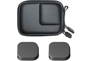 ULBTER Mini Storage Bag Case for GoPro Hero 13 Black + Hero13 Rubber Lens Cap Cover, Carrying Boxes Accessory for Go pro [2+1 Pack]