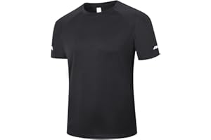 Cimic Men's T-Shirts Quick Dry Gym Tops Short Sleeve Sport Moisture Wicking Shirts Running Breathable Workout Athletic Tshirts