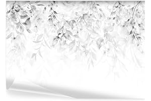 decomonkey - Papier Peint Panoramique Fleurs Rose 350x256 cm - Décoration murale moderne – Tapisserie décorative pour chambre salon - Fleurs nature plantes roses