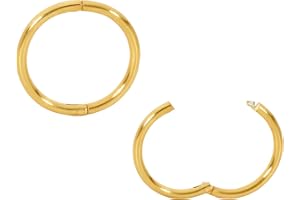 365 SLEEPERS Paio di orecchini alla creola, d'argento massiccio Sterling placcato in oro 22 ct, prodotti in Australia, Sleepers