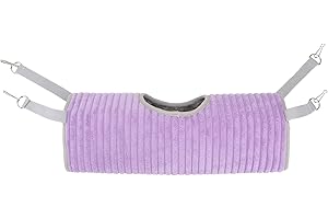 BALACOO Hamster Tunnel Hammock Winter Warm Squirrel Hanging Bed Sleeping Bag Rat Ferret Tunnel Tube Toy Hamster House for Small Animal Pet Purple