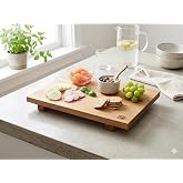 Minimalist Modern Ahşap Sunum Standı -%100 Doğal Meşe Masif Panel, At&ouml;lye &Uuml;retimi, Geta Tarzı Ayaklı Sunumluk