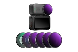 K&F CONCEPT Kit de Filtros ND/CPL Compatible con Cámara Vlogging dji Osmo Nano, Pack de 6 (ND8/ND16/ND32/ND64/ND256/CPL) Accesorios para Cámara de Acción con Densidad Neutra y Polarización