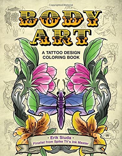 Body Art: A Tattoo Design Coloring Book