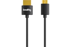 SMALLRIG Kabel 4K Ultra Slim 35 cm | Kabel 2.0 4K Ultra | CM do AM | Obsługuje kamerę z interfejsem C i monitorem z interfejsem typu A - 3040
