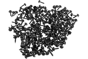 Fonowx Ojos de Seguridad Negros de 200 Piezas para Juguetes de Animales de Muñeca, Negro 200pcs, 3MM