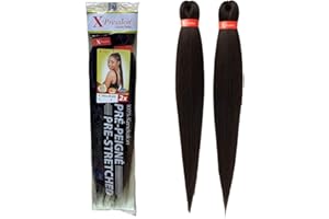TBL PRO Xpression Pre-Stretched Braiding Hair - 100% Kanekalon, Itch-Free, Lightweight, Hot Water Set, 46" - 160g. (XP_PS_4)