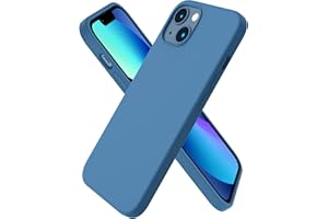 ORNARTO Etui kompatybilne z iPhone 13 Case 6.1", smukłe, płynne silikonowe, 3 warstwy, pełne pokrycie, miękkie żelowe gumowe etui ochronne 6.1 cala - niebieskie